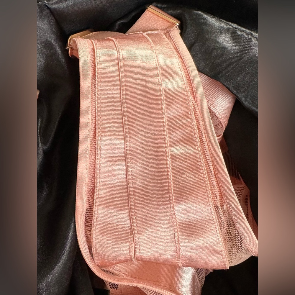 Honey Birdette Indria Brief Panty in Soft Peach with Gold Chains, NWT, Size XS - Picture 10 of 11